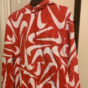 Red Nike hoodie